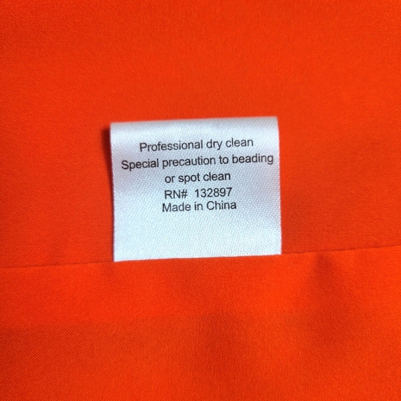 HOAGLUND NEW YORK Orange One-Shoulder Caftan Gown Size 6 - Picture 12 of 12